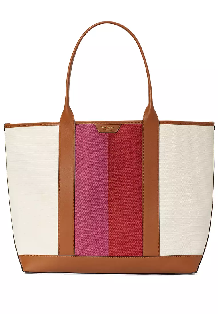 Kate spade large canvas tote clearance