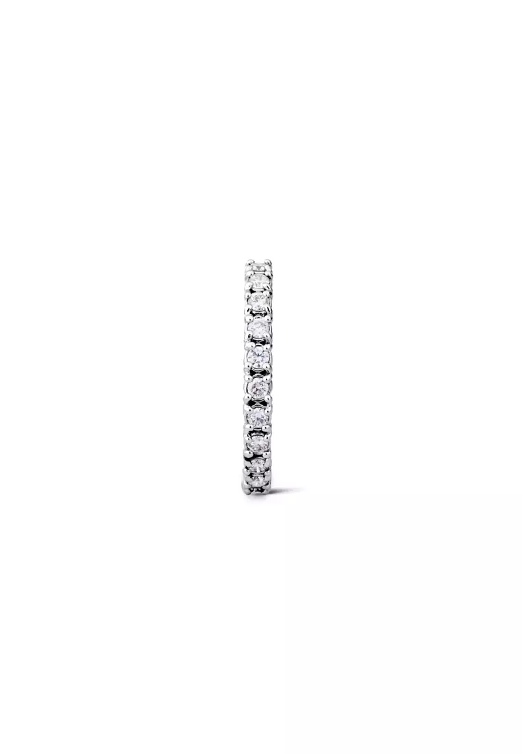 Classic Prong Lab Grown Diamond Half-Eternity Band in 18K White Gold