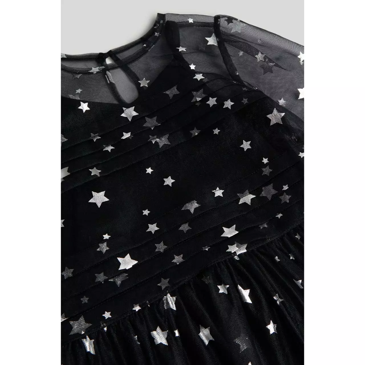 Mothercare Black Star Mesh Dress - Dress Anak Perempuan (Hitam)