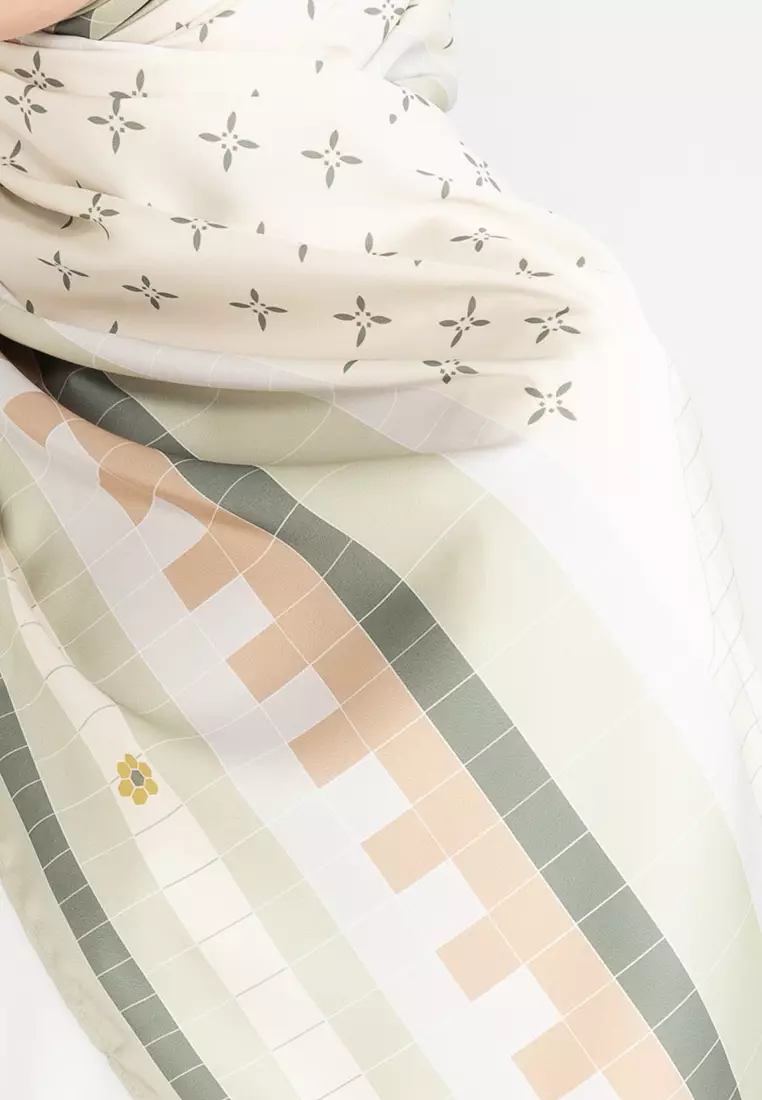 Mozayk Printed Scarf in Chios Green