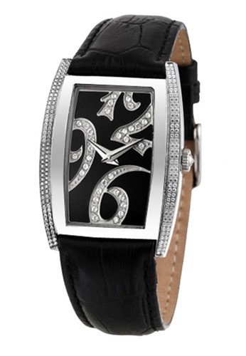 jam tangan teiwe TW3071-L - leather streep - hitam