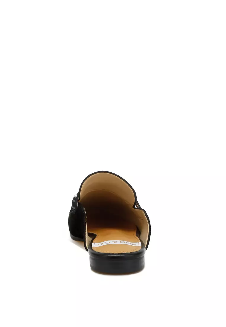 Sandal Tali Penny Berhias Stud Warna Hitam