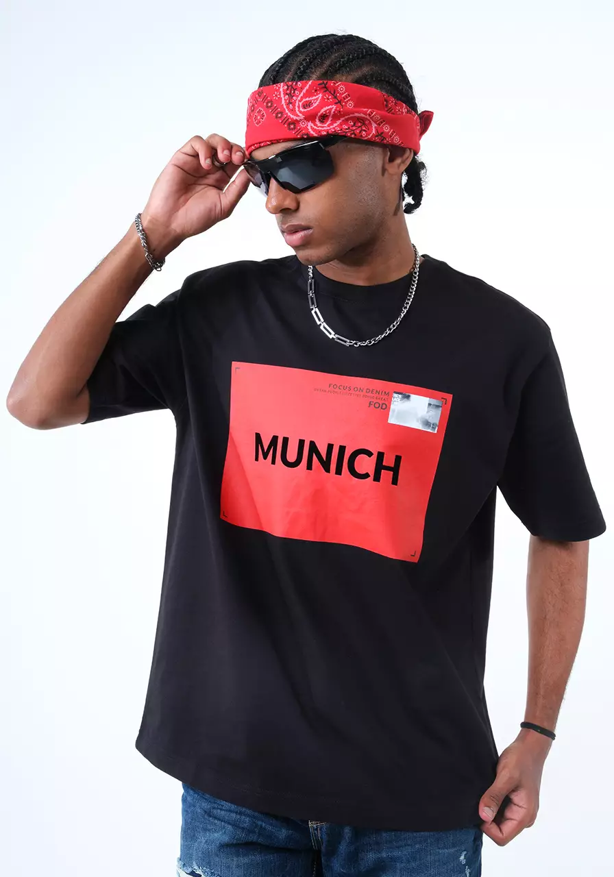 Kaos Pria Boxy Rhone Black