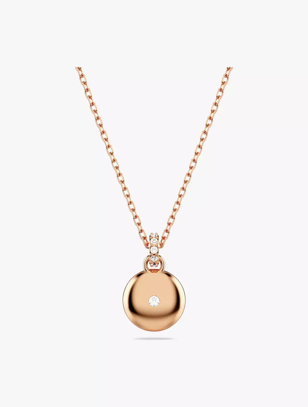Meteora Pendant, White, Rose Gold-Tone Plated - White