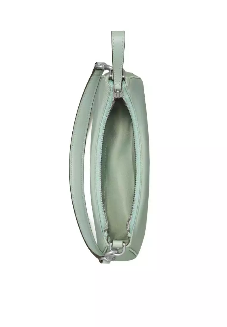 Tory Burch Mercer Shoulder Bag Small Nylon Celadon