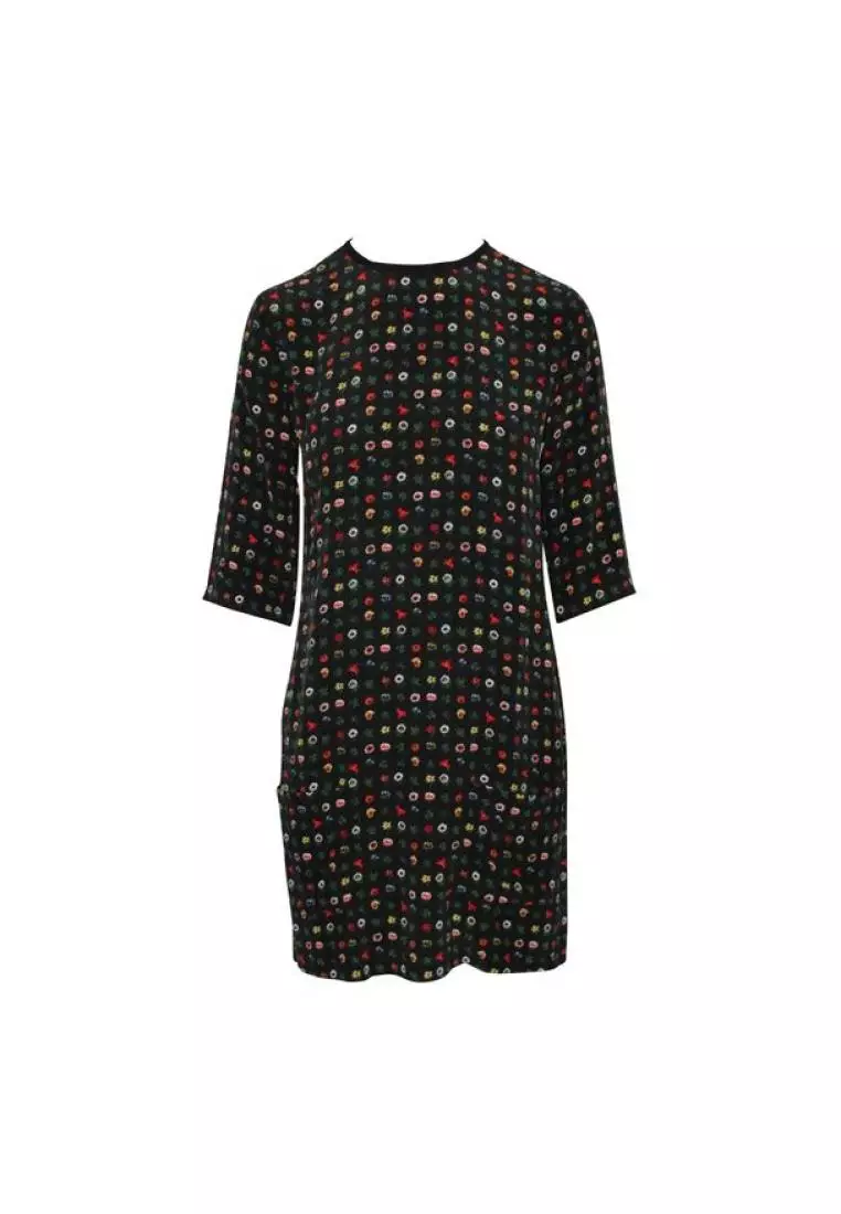 White silk shift sale dress