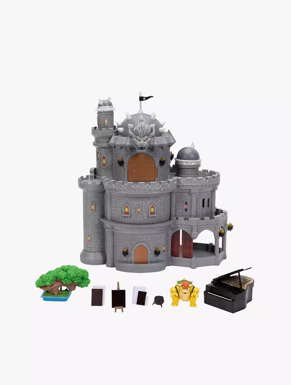 The Super Mario Galaxy Movie – Deluxe Bowser Castle Playset with 1.5” Bowser Figure, Piano, Bonsai T - SM8432254