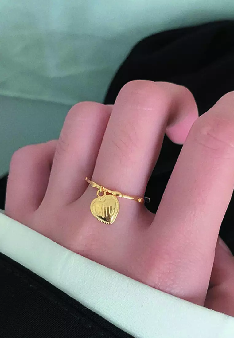 Gold ring with letter m hotsell