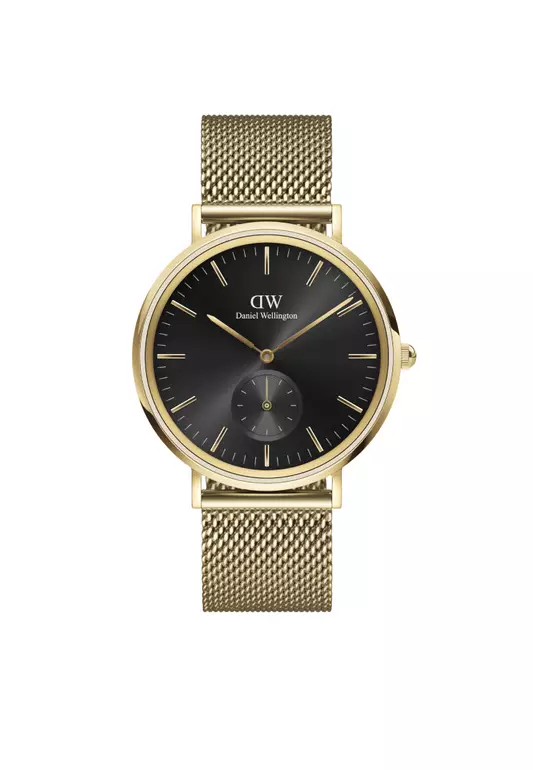 Classic Multi-Eye 40mm Evergold Onyx Gold Black Dial - Multi Eye Watch for men - Stainless Steel Strap Watch - Fashion Watch - DW Official - Authentic
