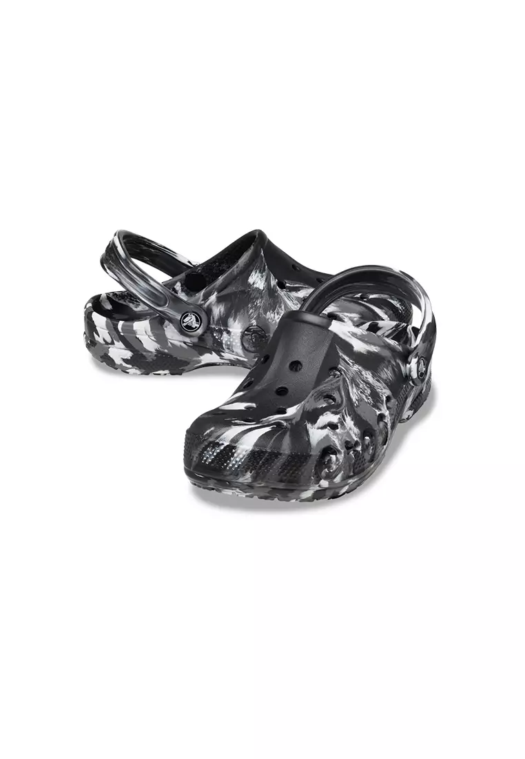 Baya Marbled Clog in Black White