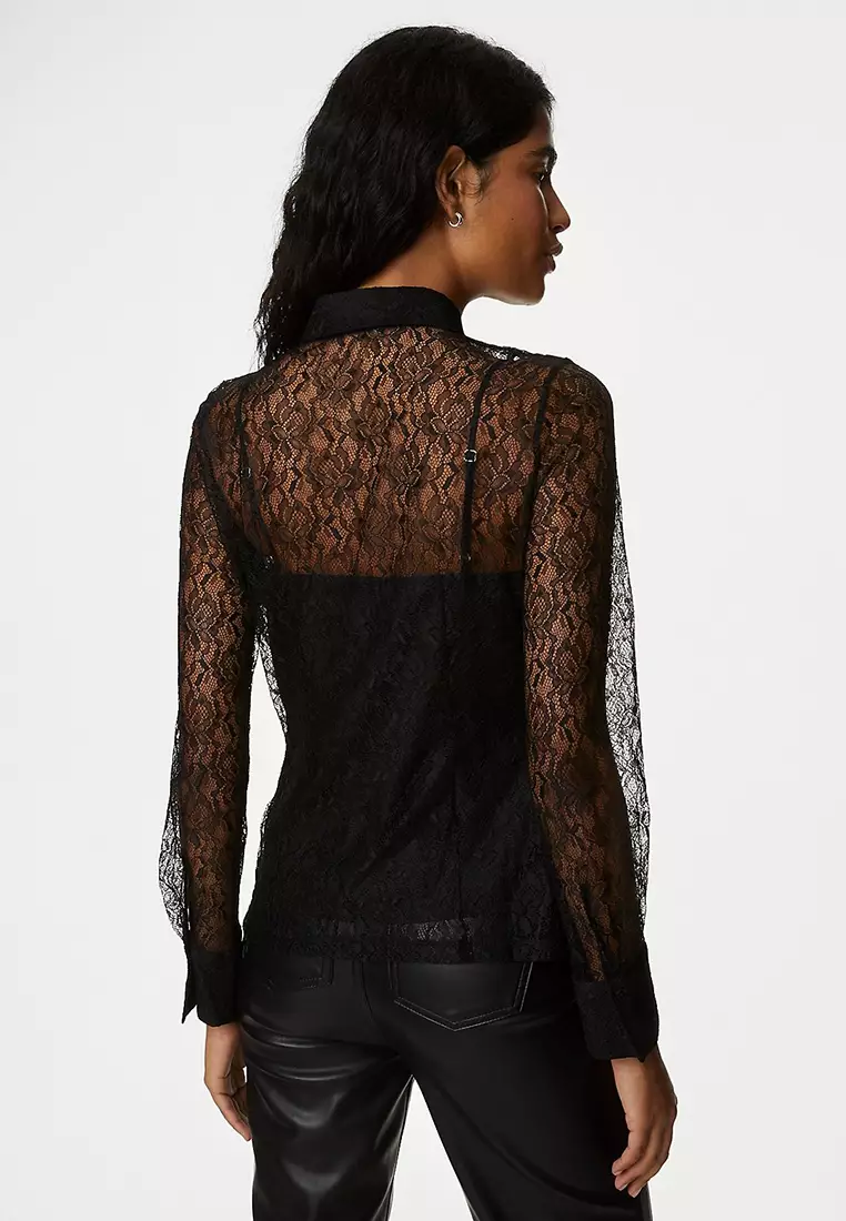 Lace Collared Shirt