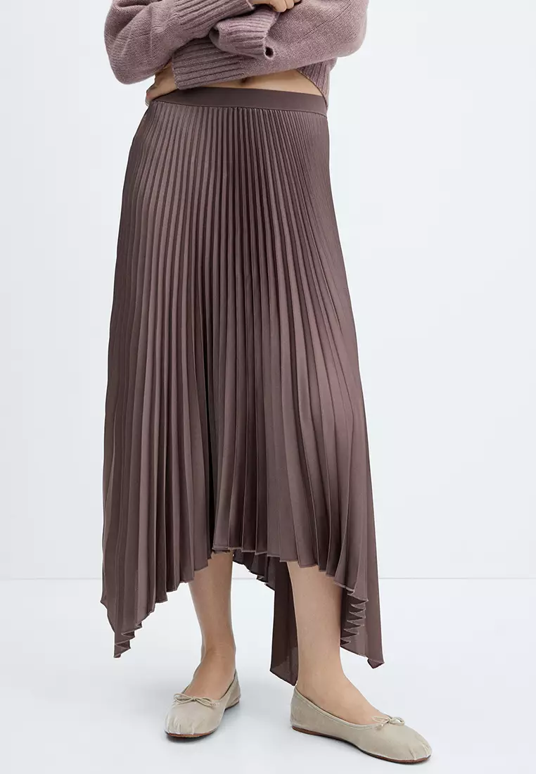 Pleated skirt zalora store