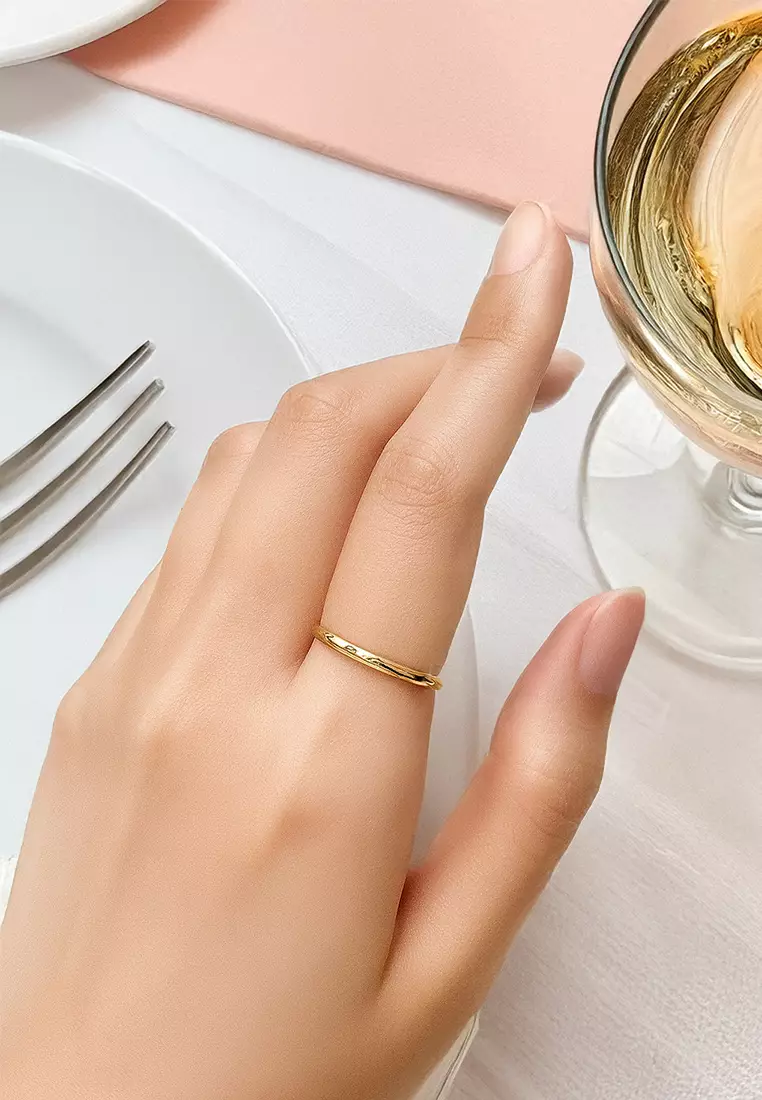 Camille Minimal Stacker Ring in Gold