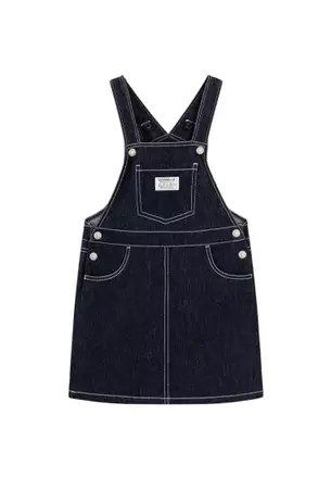 princess polly baby blue dress size XS Levi hemp cotton Black tie top tier dress main image 0
