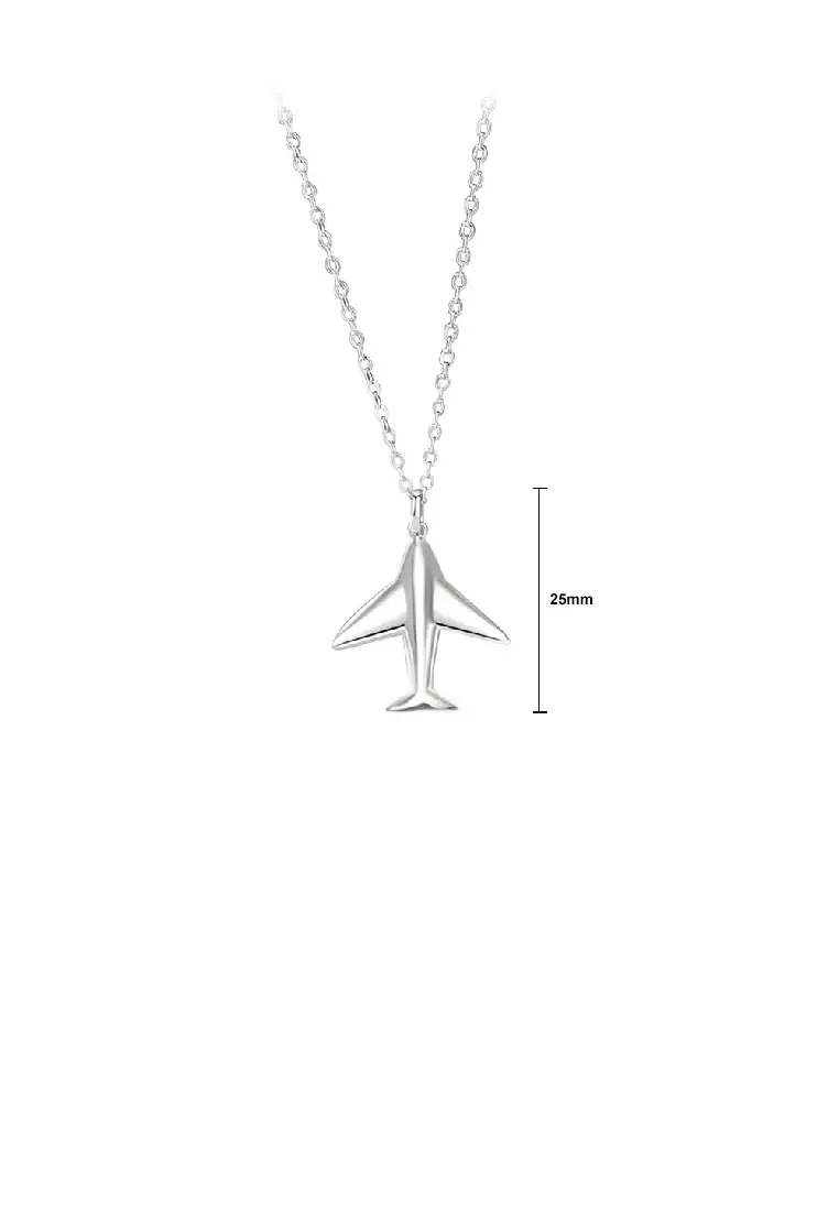 Buy Glamorousky 925 Sterling Silver Simple Fashion Airplane Couple