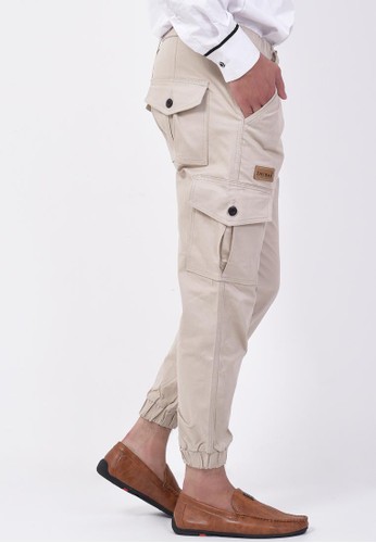 Jual ZAYIDAN Zayidan Celana  Jogger Pria  Muslim Cream 