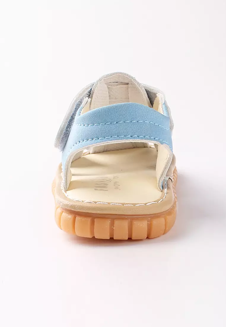 Sepatu Sandal Bayi Prewalker Anak Laki Laki dan Perempuan Bunyi Cit Cit Polos Import Venrz Krem