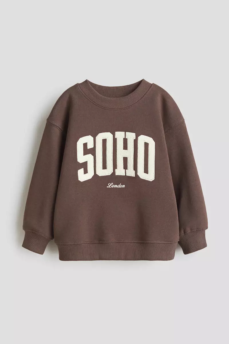 Printed crew-neck sweatshirt