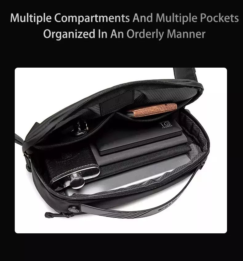 Arctic Hunter Y00020 Tas Selempang Pria WaistBag Pria Sling Bag Pria - BLACK