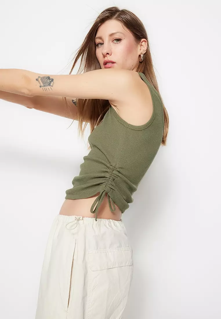 2 Packs Ruched Tank Tops