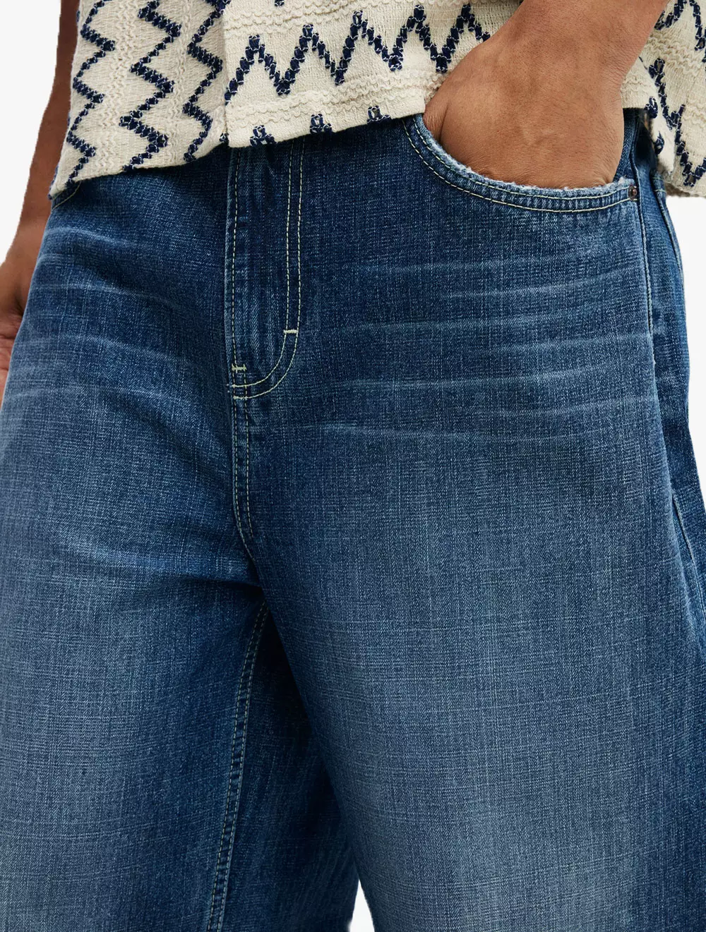 Cotton On -  Pakaian Pria  - Super Baggy Jean - Riverside Blue