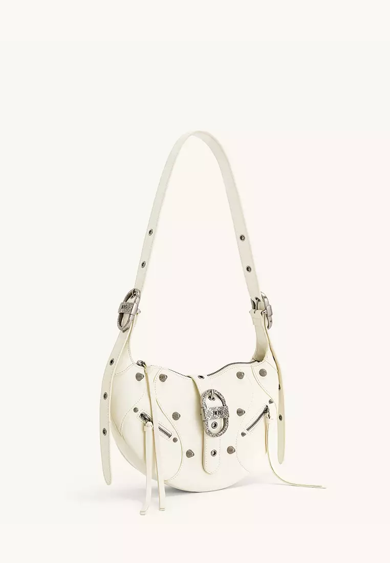 JW Pei Tessa Crushed Shoulder Bag - White