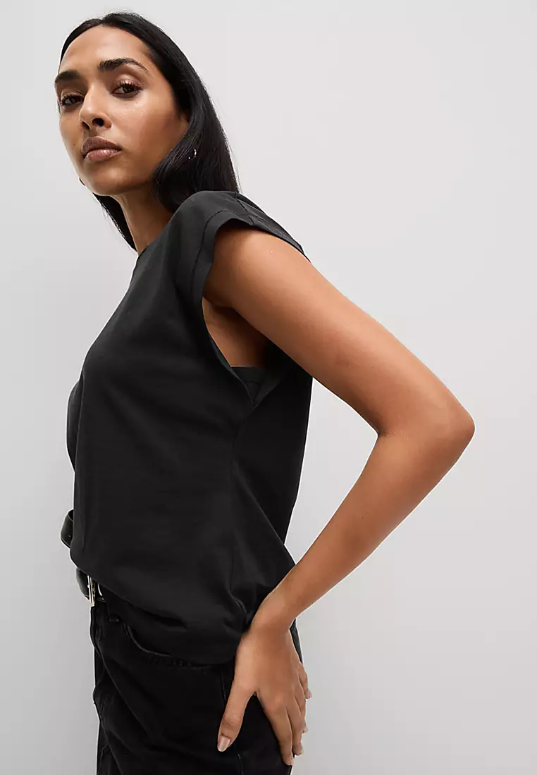 Pure Cotton Oversized Cap Sleeve T-Shirt