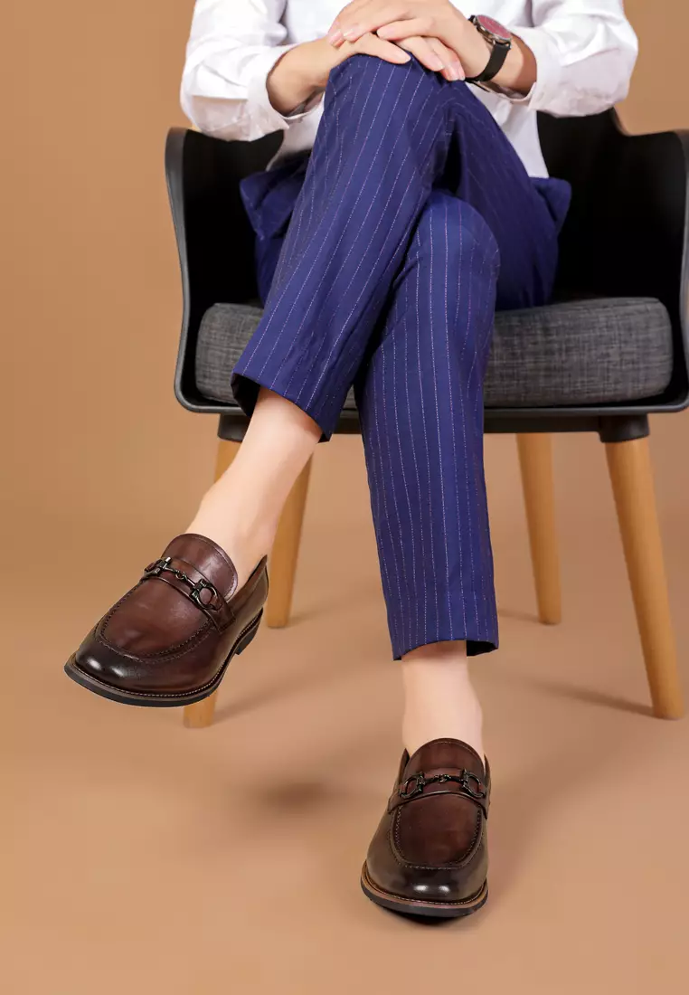 Grain Leather Horsebit loafers MK5050-2