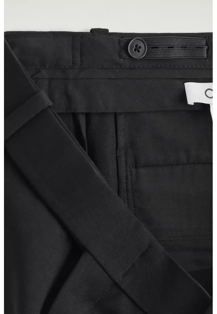 WOOL-BLEND RELAXED-FIT STRAIGHT-LEG TROUSERS