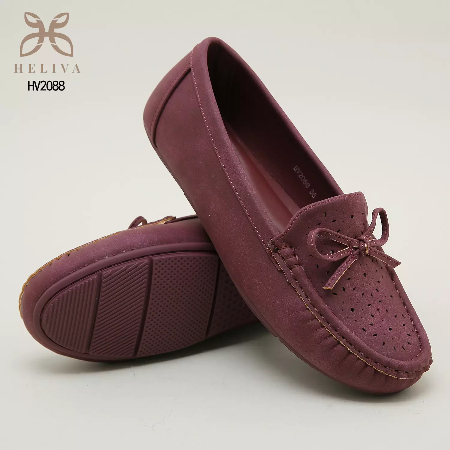 Heliva Elysia Loafers Slip On Bow Shoes