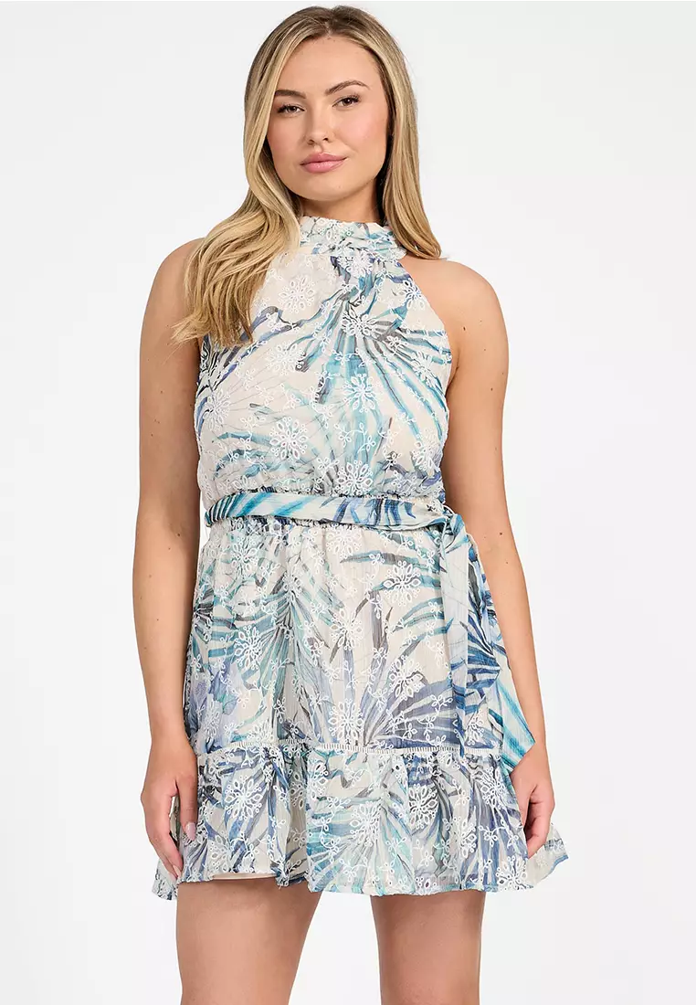 Danielle Halter Chiffon Dress