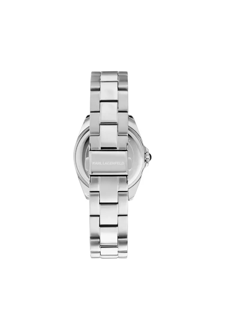 【2 Years Warranty】KARL LAGERFELD 35mm Women's Silver Essential Quartz Watch R0553101508