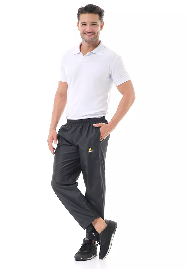 Nemanja Celana Olahraga Panjang Training Pria Sweatpants Waterproof Material Parasut ORIGINAL - Orange Blue