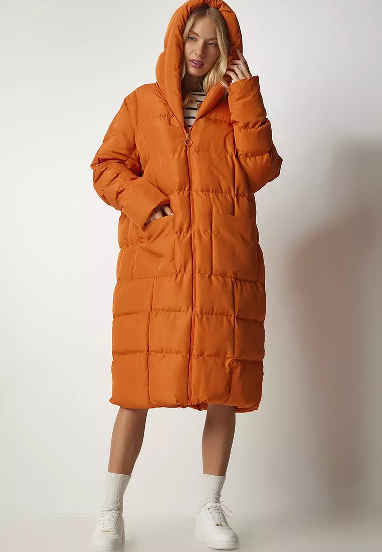 Hooded Long Inflatable Coat