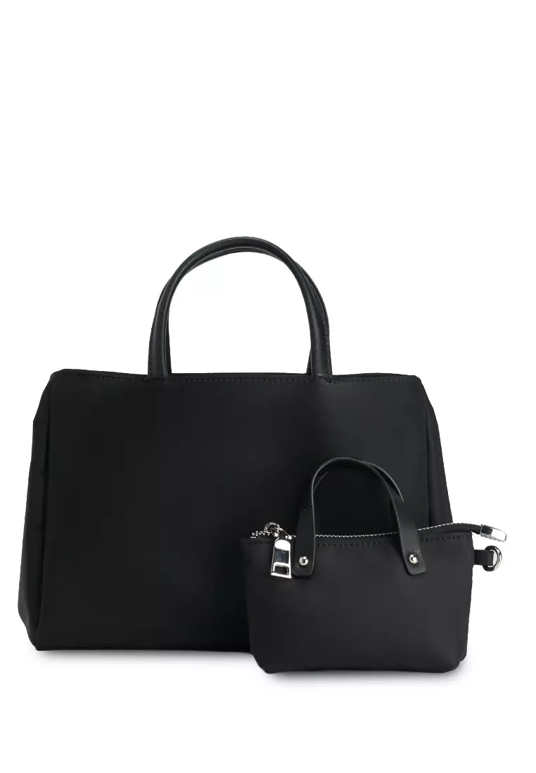 Premium Oxford Nylon Convertible Top Handle Bag With Pouch