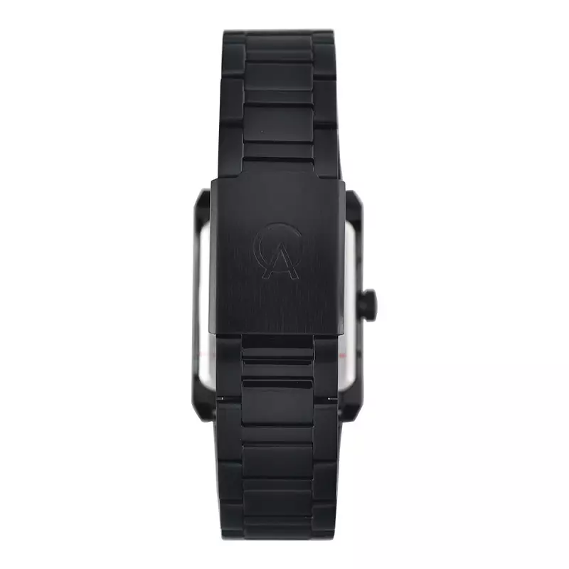 Jam Tangan Pria Alexandre Christie Primo Steel AC 1039 MD BIPDGRG Tank Men Black Dial Black Stainless Steel Strap