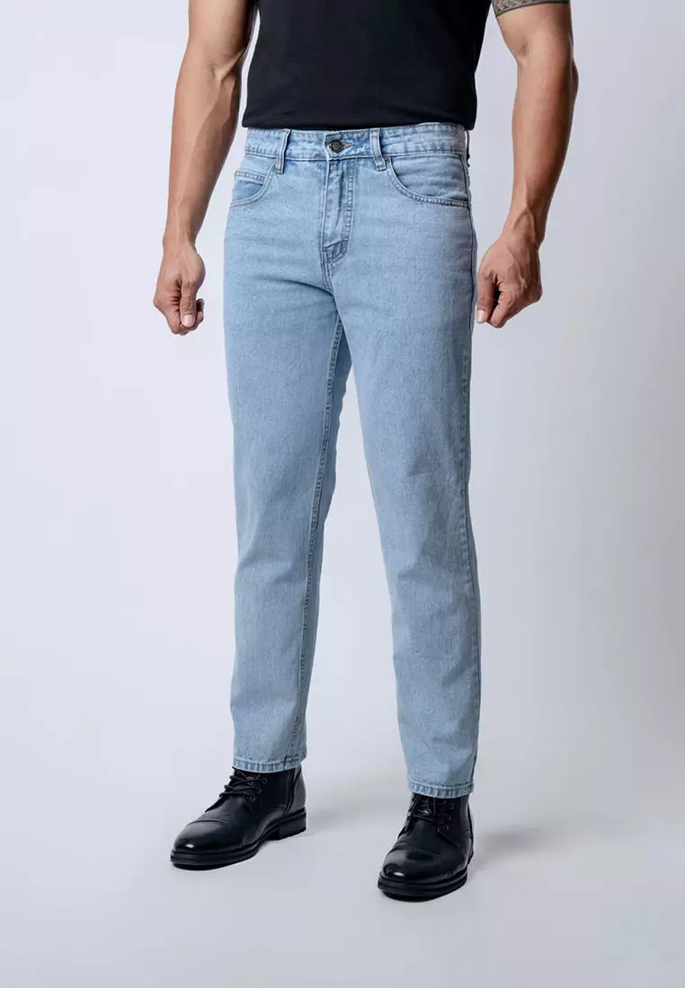 Straight Slim Fit Premium Jeans - Light Indigo