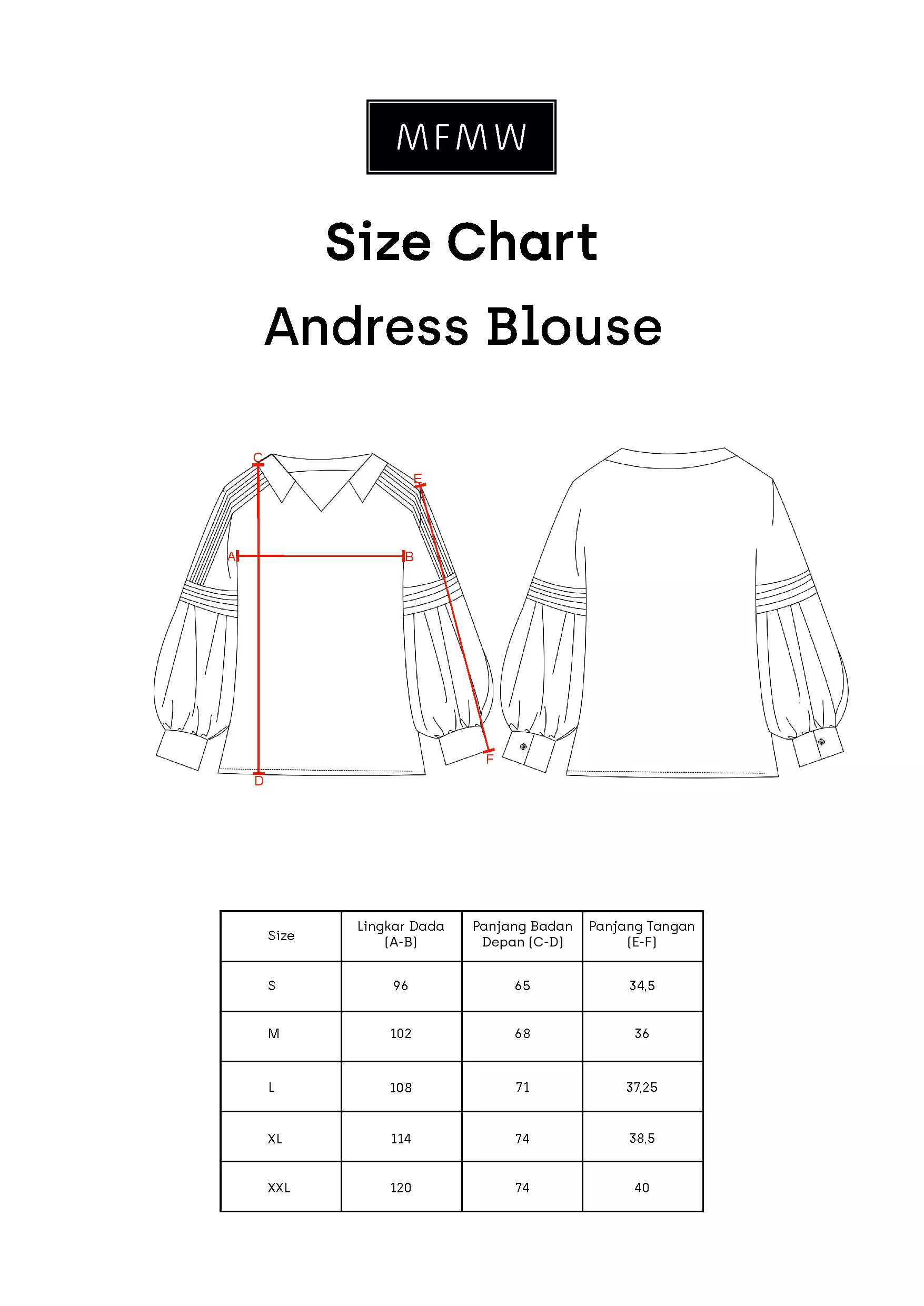 MFMW Andress Atasan Blouse Soft Blue