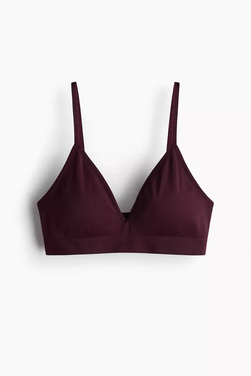 Seamless padded soft bra