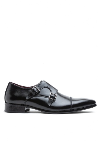 Twenty Eight Shoes black Leather Monk Strap Shoes MC3004-3 BA84CSH2AA9578GS_1