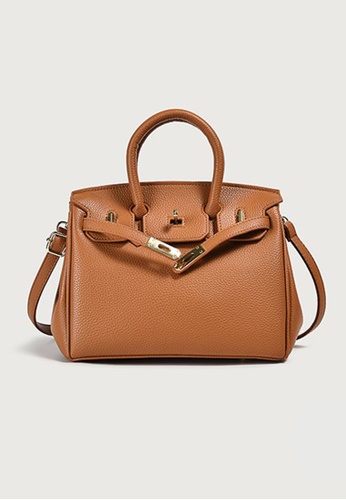 Lara brown Business Women's Elegant Leather Shoulder Bag Tote Bag - Light Brown 5AE22ACAD2A089GS_1