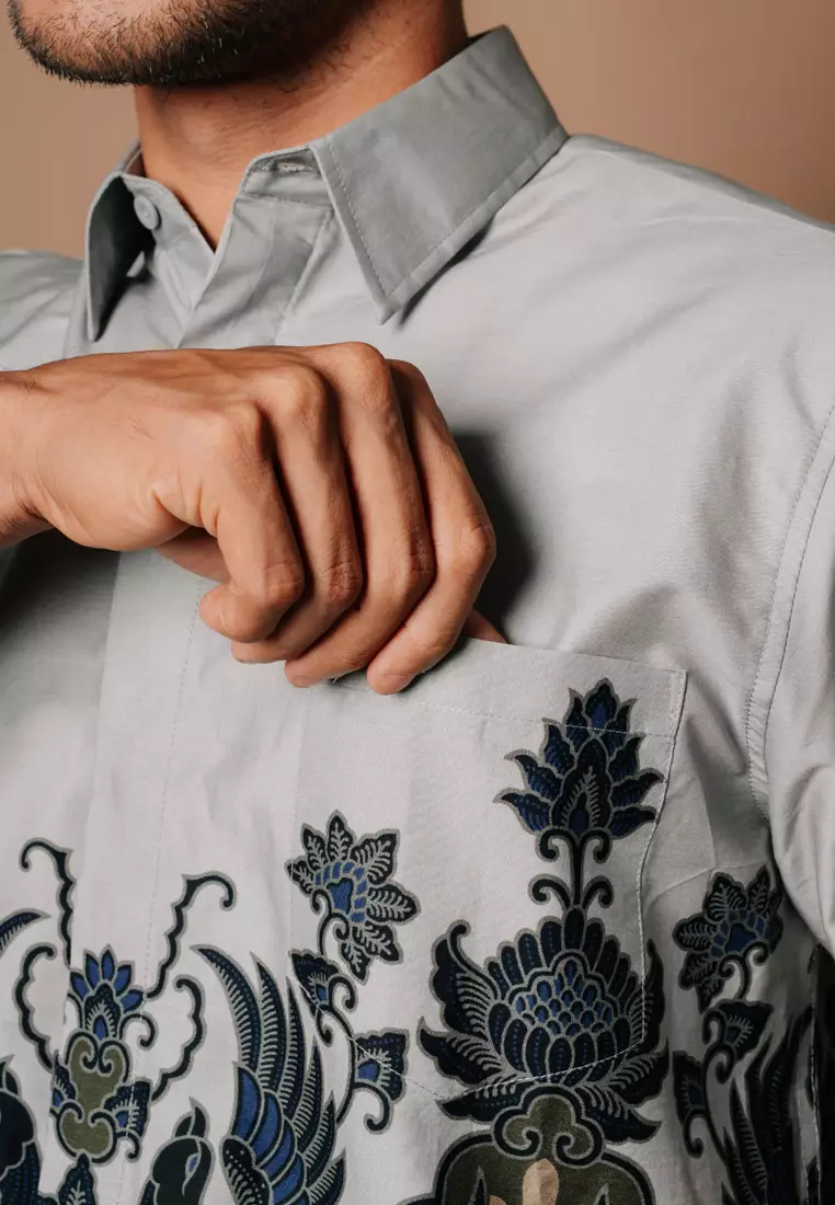 Hadinata Batik Premium Pria Kemeja Pendek Superfine Rakha Rikha