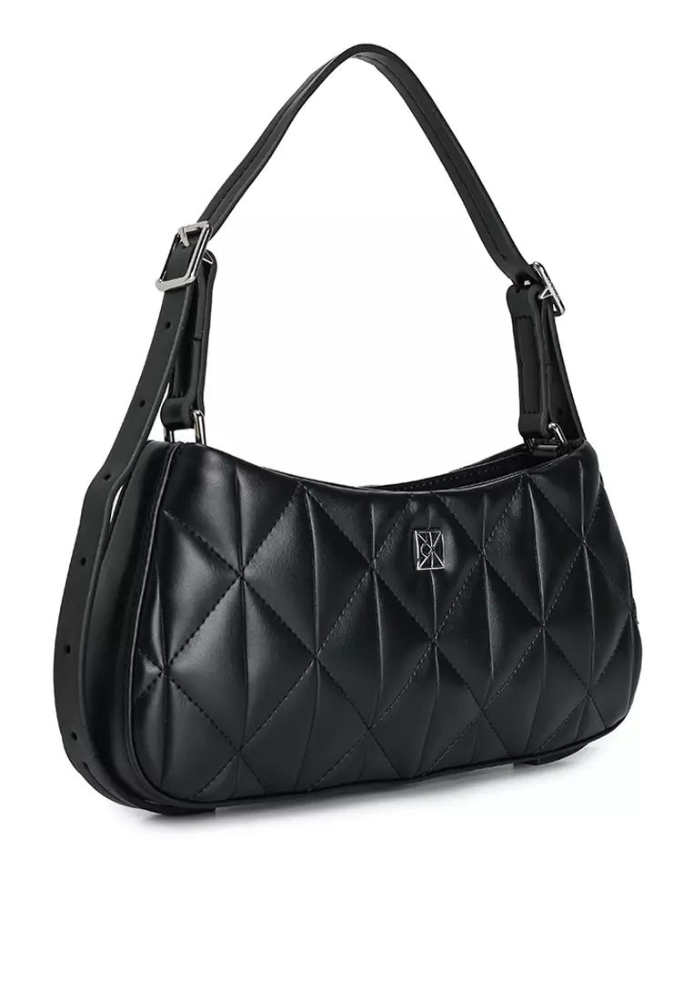 Quilted Emblem Logo Small Shoulder Bag - Calvin Klein Accessories