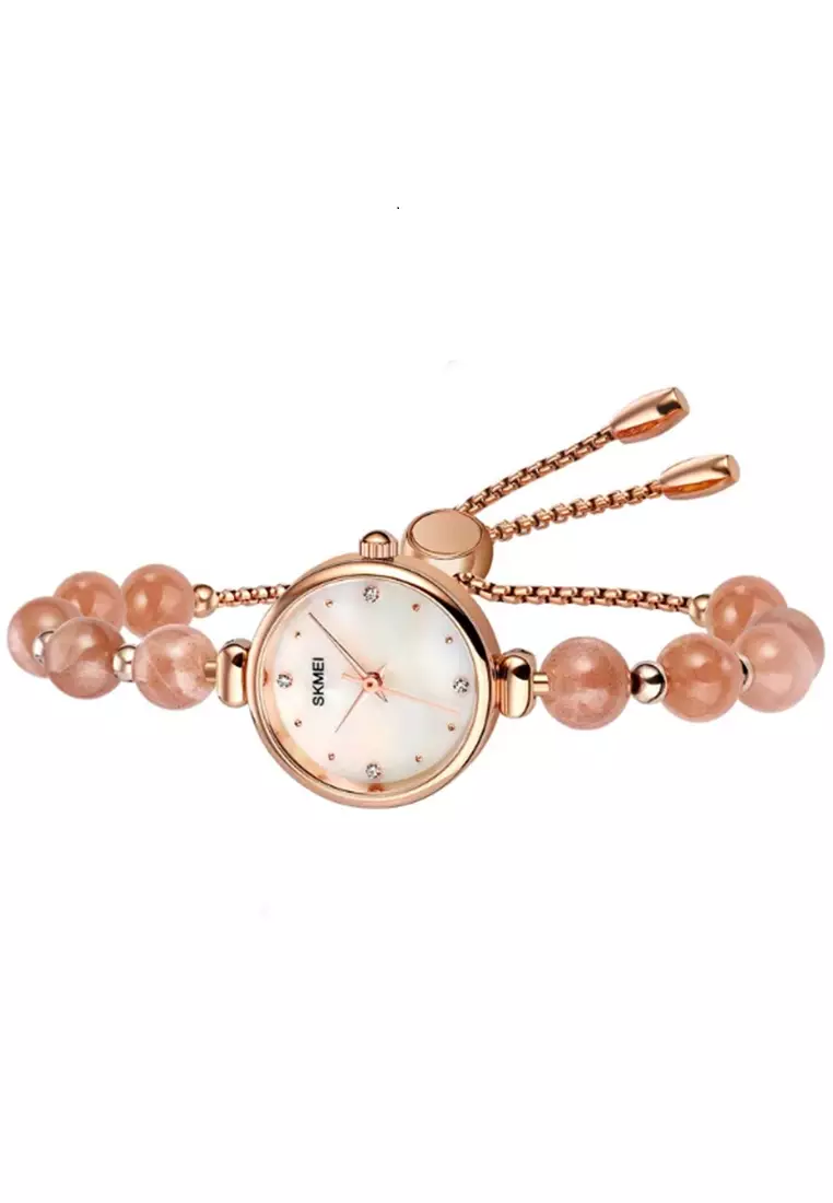 Jam Tangan Analog Wanita Waterproof Strap Tali Material Natural Stone DV56 ORIGINAL