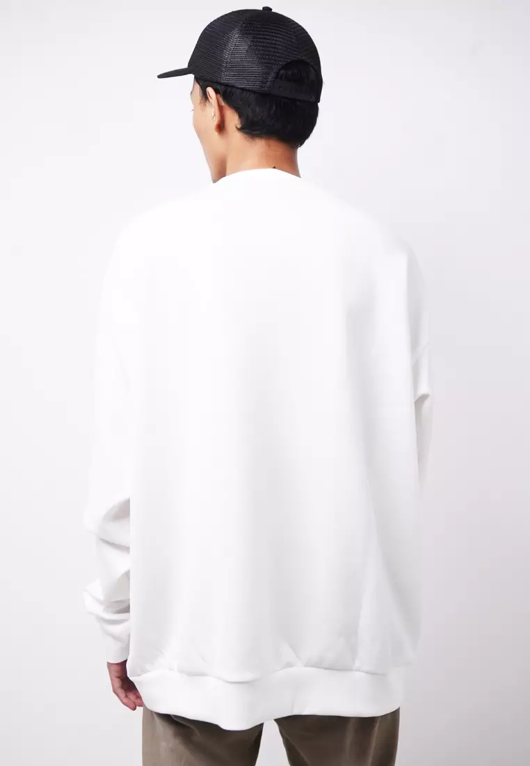 MOA39 Sweater Ultra Oversize Pria Thirdday Of Osaka Japan White