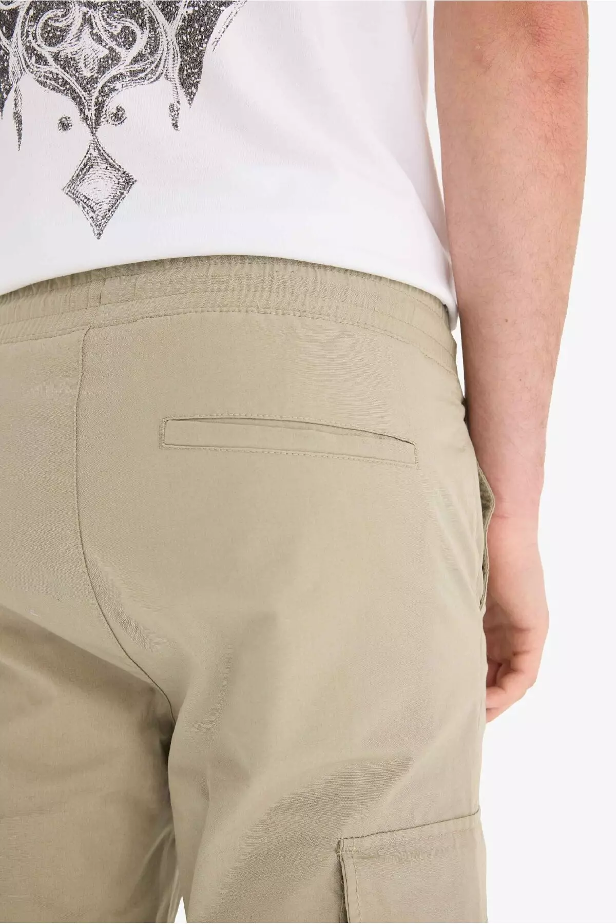 100% Cotton Regular Cargo Pocket Summer Jogger Parachute Pants E2181Ax25Sm