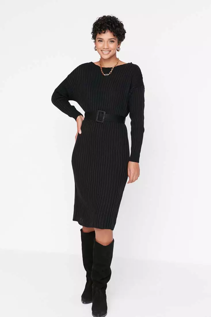 Belted Knit Dress