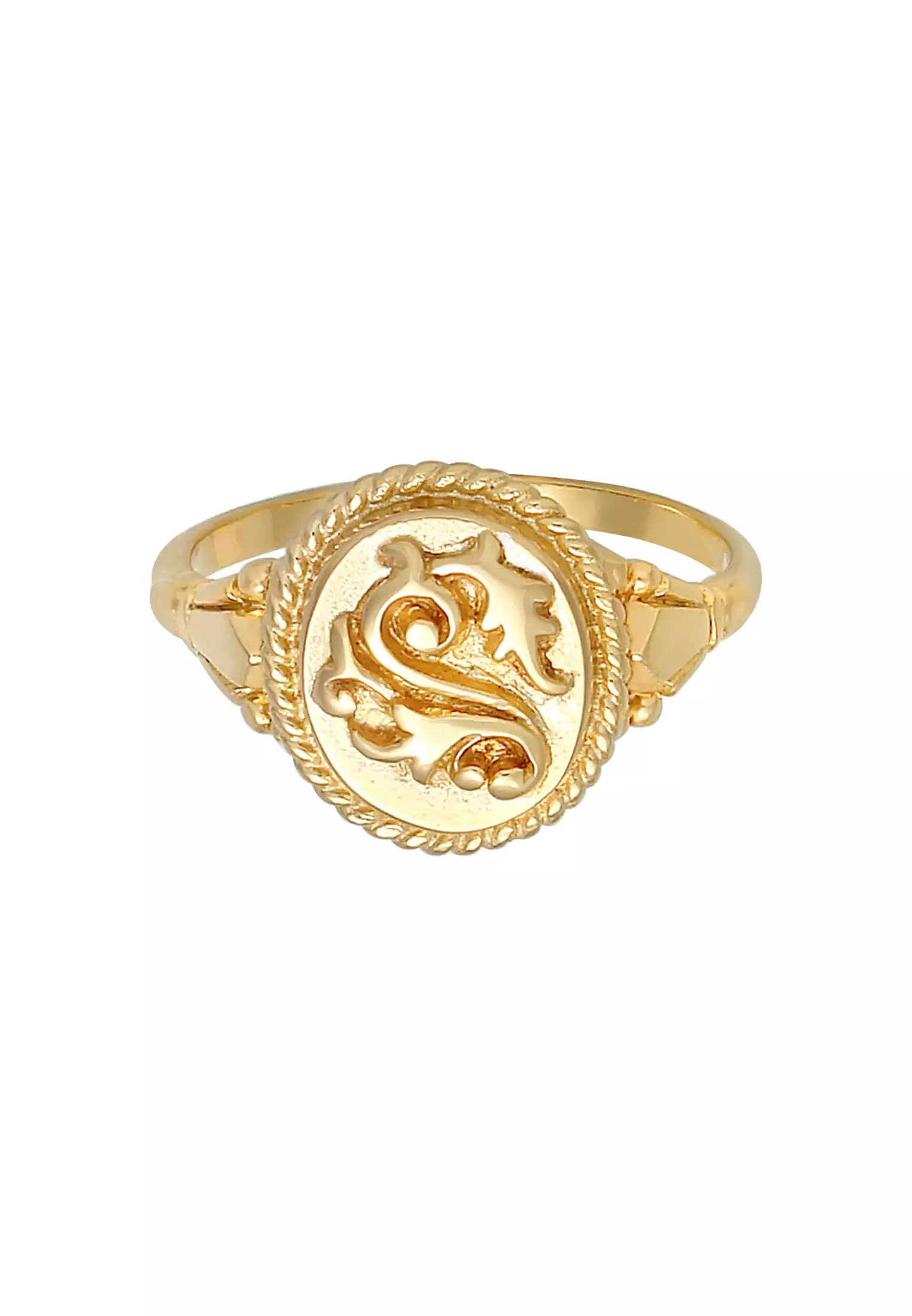 Ring Vintage Ornament Chunky Trend Blogger Trend Gold Plated