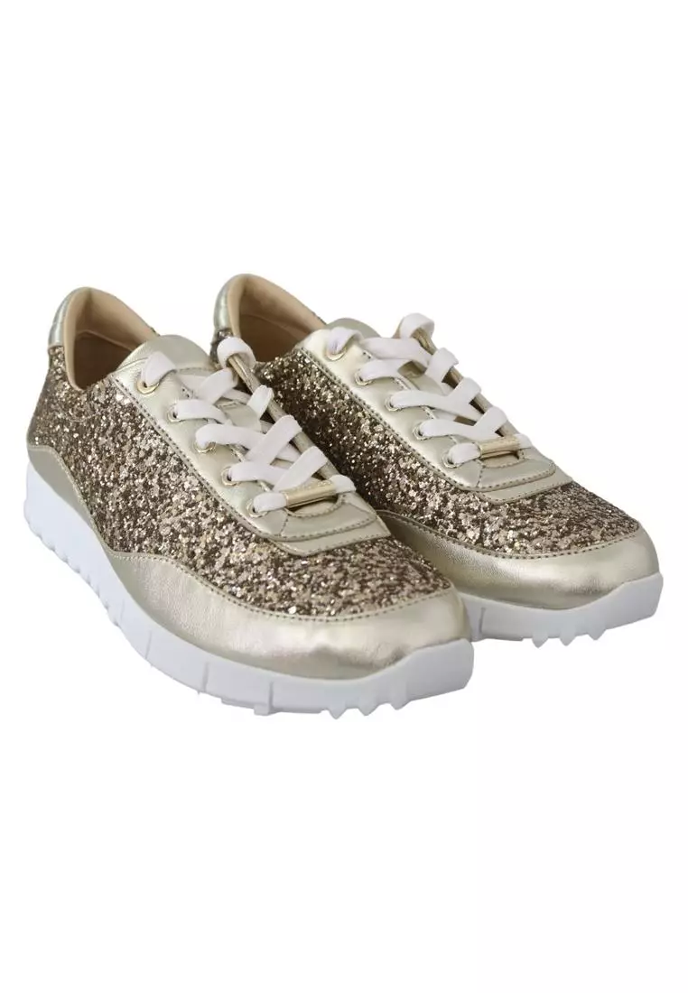 Jimmy Choo Jimmy Choo Gold Leather Antique Monza Sneakers 2024
