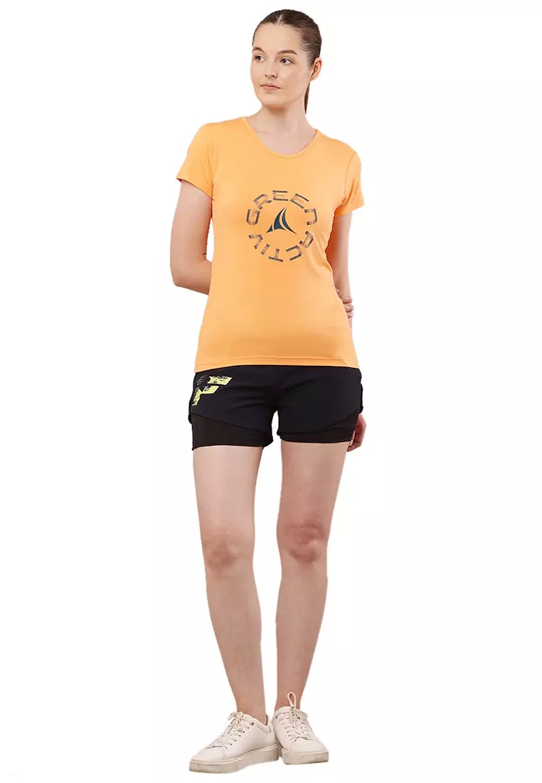 Premium Yellow Women's Eco-Stretch Bamboo Training T-Shirt